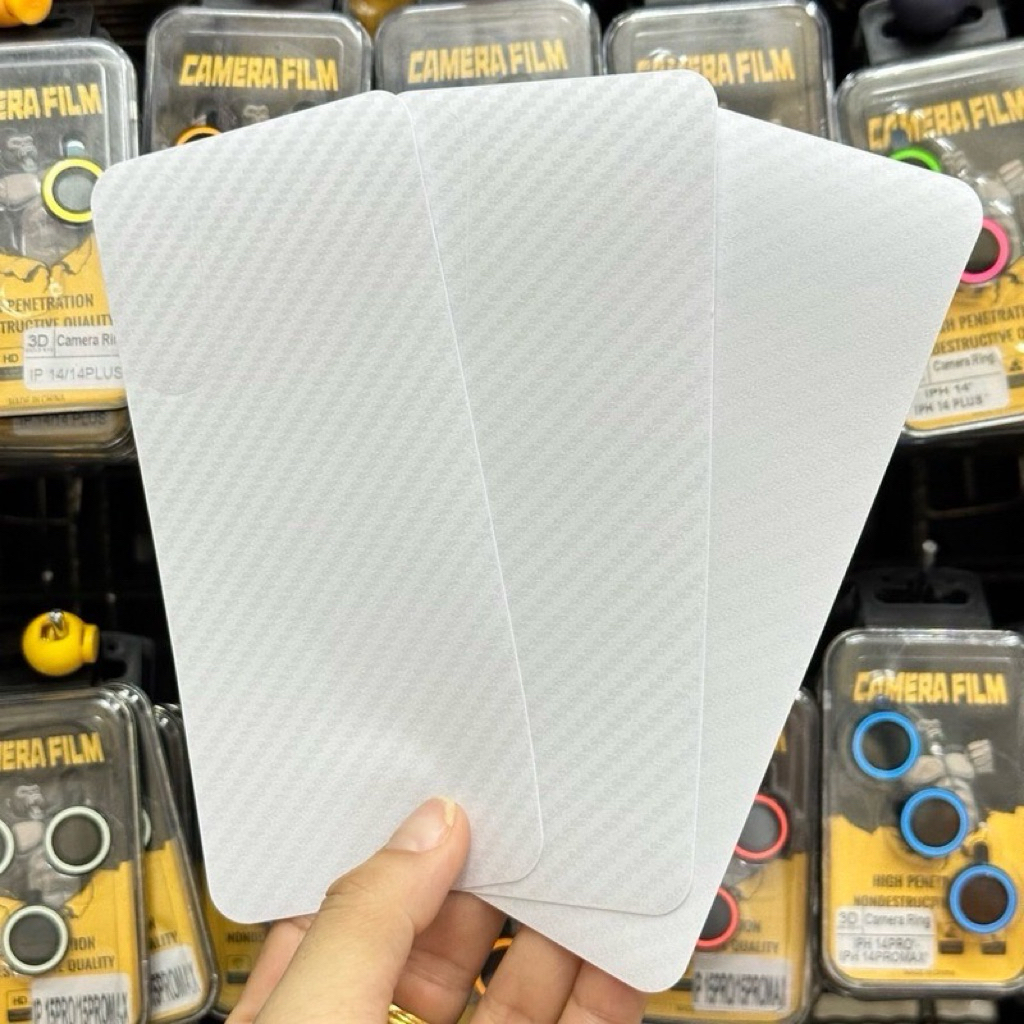 Phim Mặt Sau Trong Suốt (Họa Tiết Caffea) Cho iPhone i14 i14Pro i14Plus i14Promax