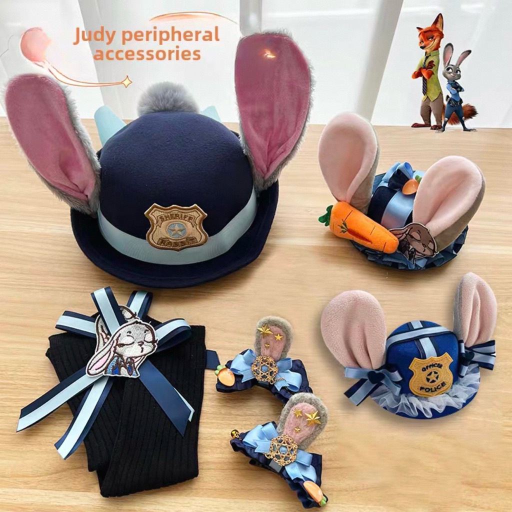 [Mimmuffin] Mũ kẹp tóc Judy zootopiA Fox nick disney