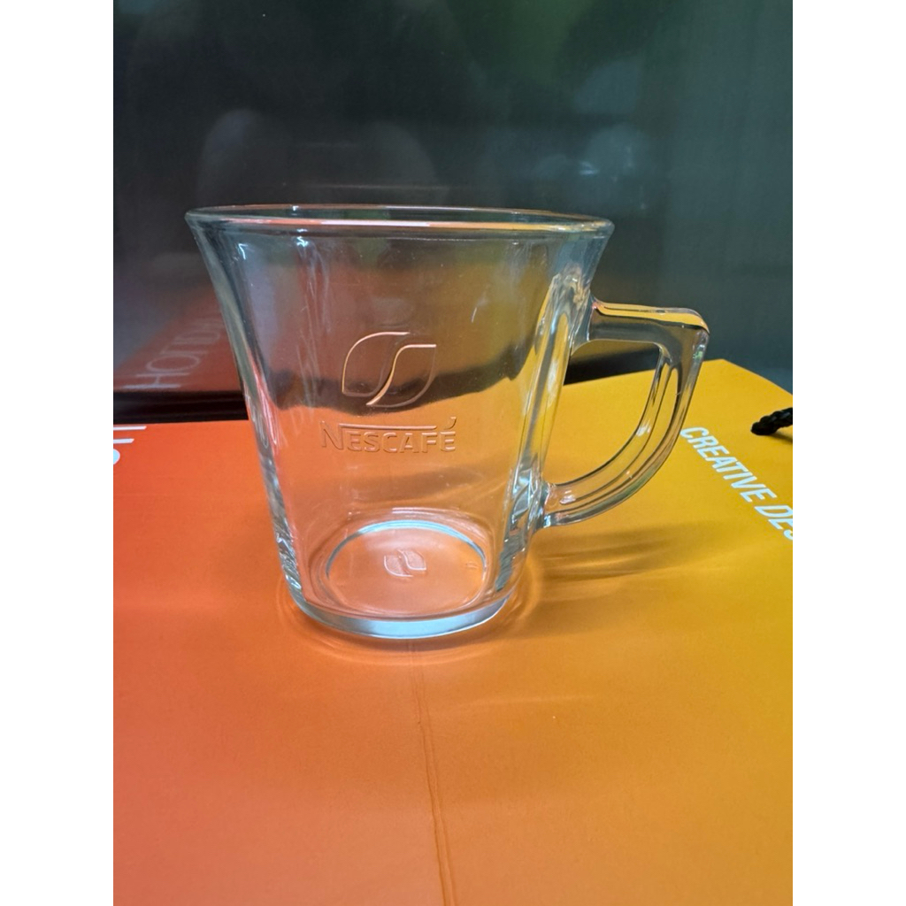 Nes Gold Glass Coffee Cup Nescafe có tay cầm nesgold