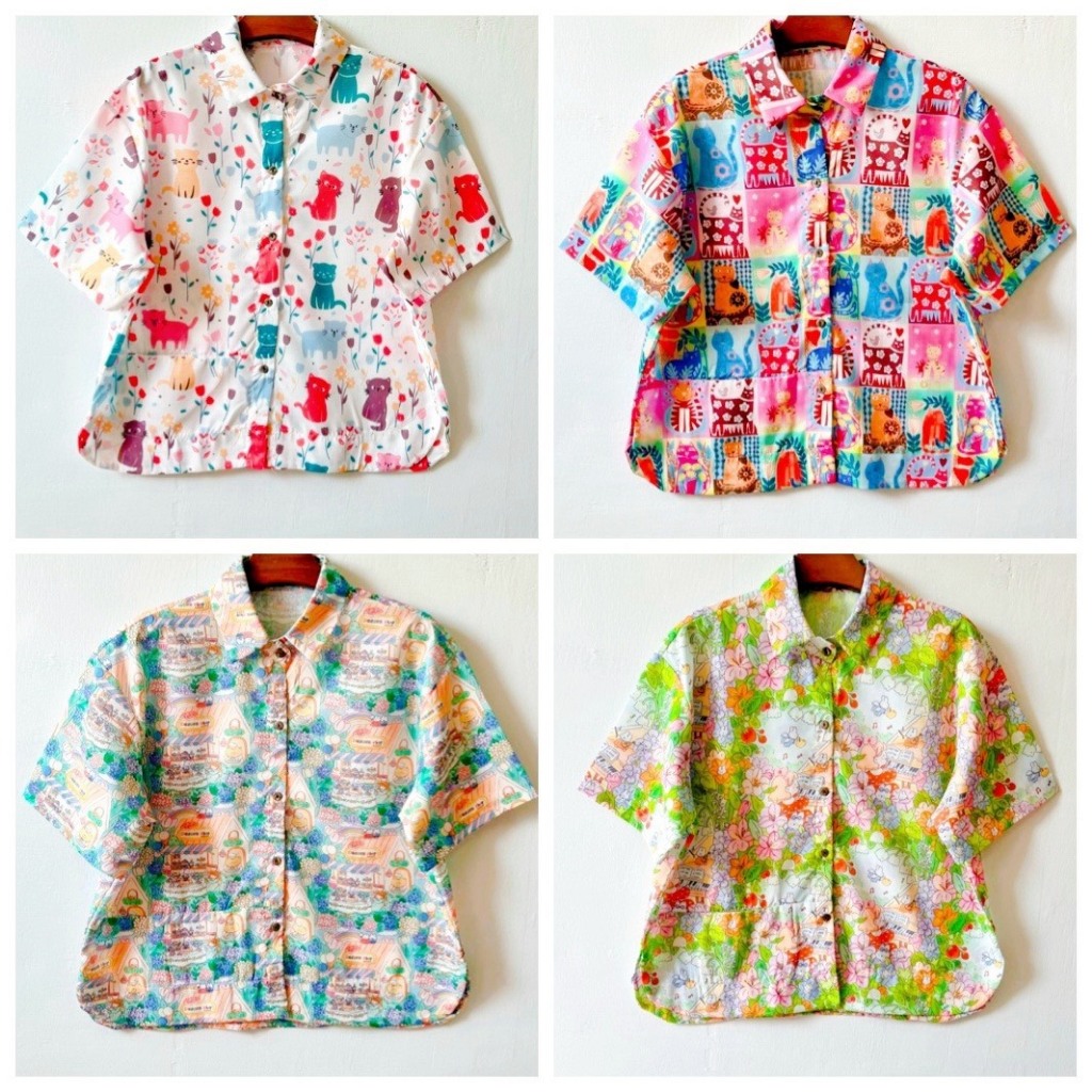 June Shop Nhãn Áo Sơ Mi Cotton Tay Ngắn Có Túi Trước Ngực Phải Dài 42 Inch 21