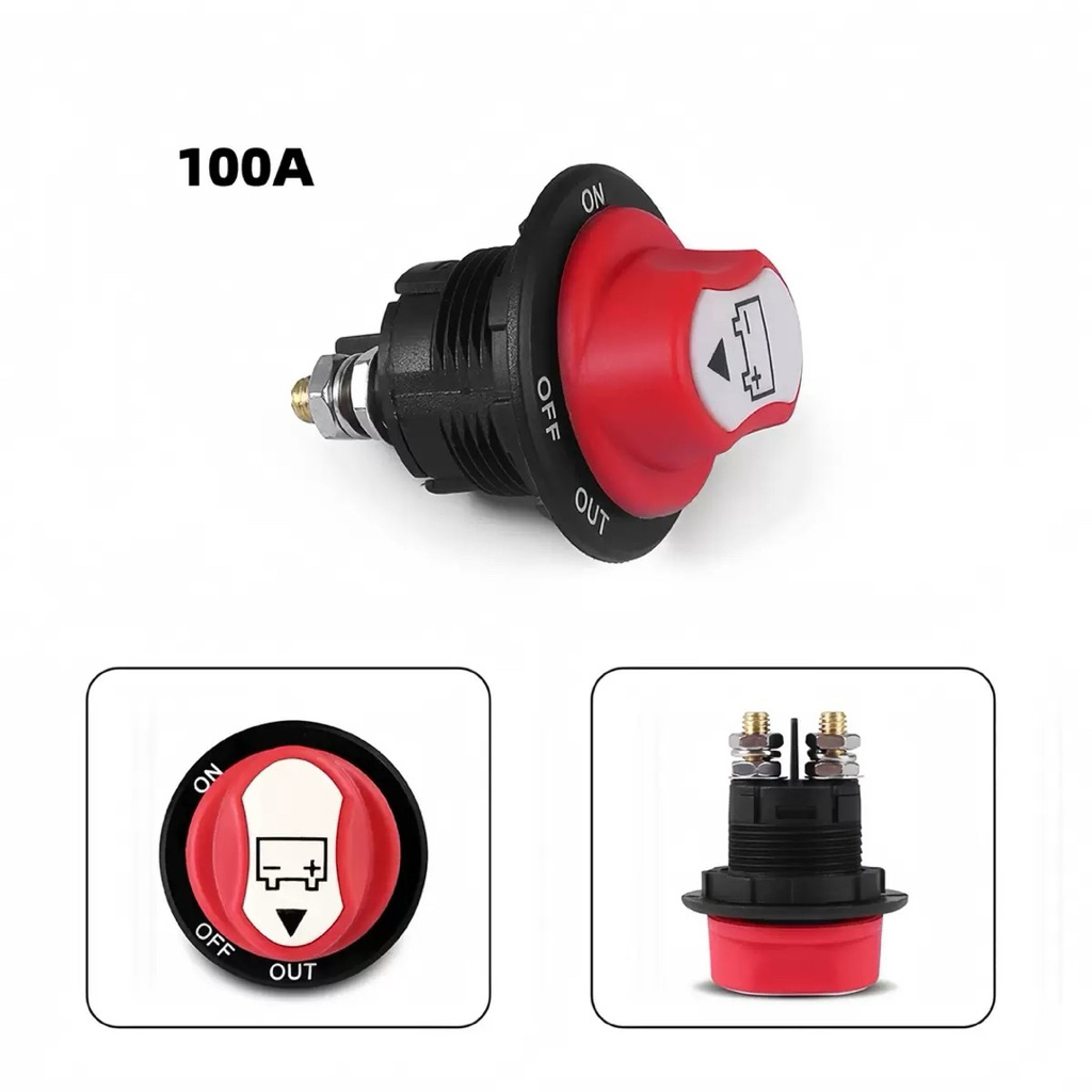 Công tắc cắt pin 12v Loại xoay 100A 200A