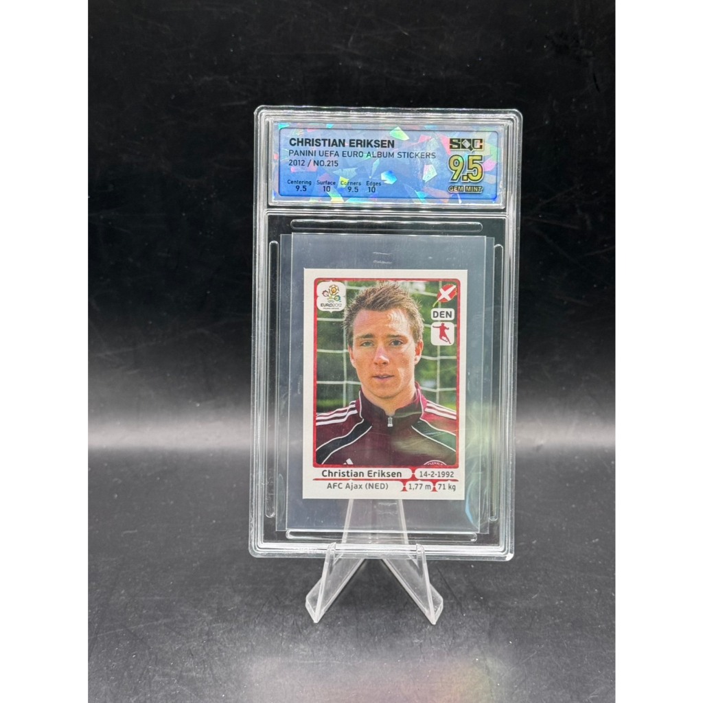 * * Christian Eriksen - 2012 Panini UEFA Euro Sticker - 215 - SQC 9.5 Đá Quý Bạc Hà * *
