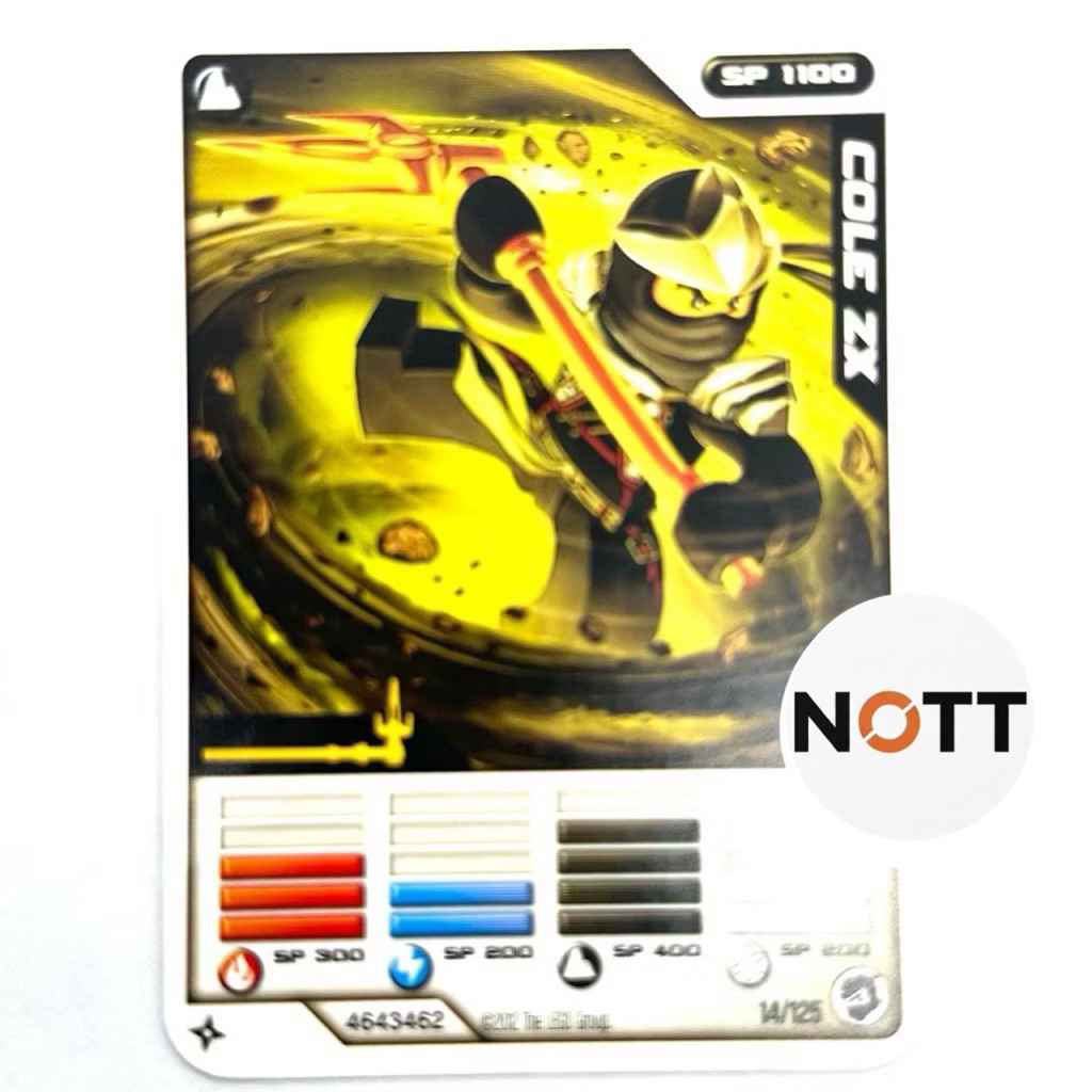 Thẻ chiến đấu Lego Ninjago / Thẻ giao dịch Cole ZX 14 / 125