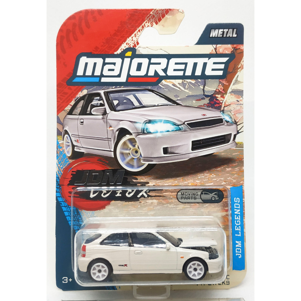 Majorette JDM Legends Series Honda Civic Type R EK9 Gói dài 1 / 57 (8cm)