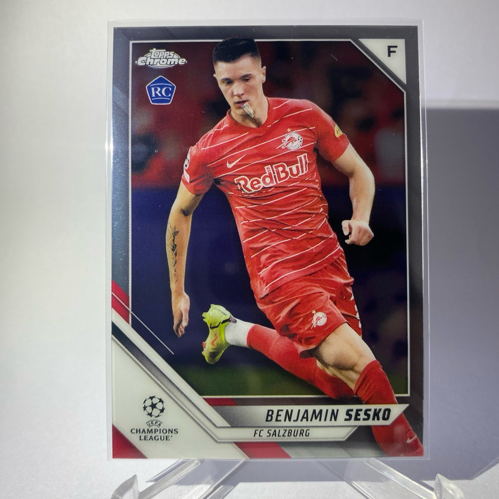 Thẻ bóng đá BENJAMIN SESKO RC SALZBURG TOPPS CHROME 2022