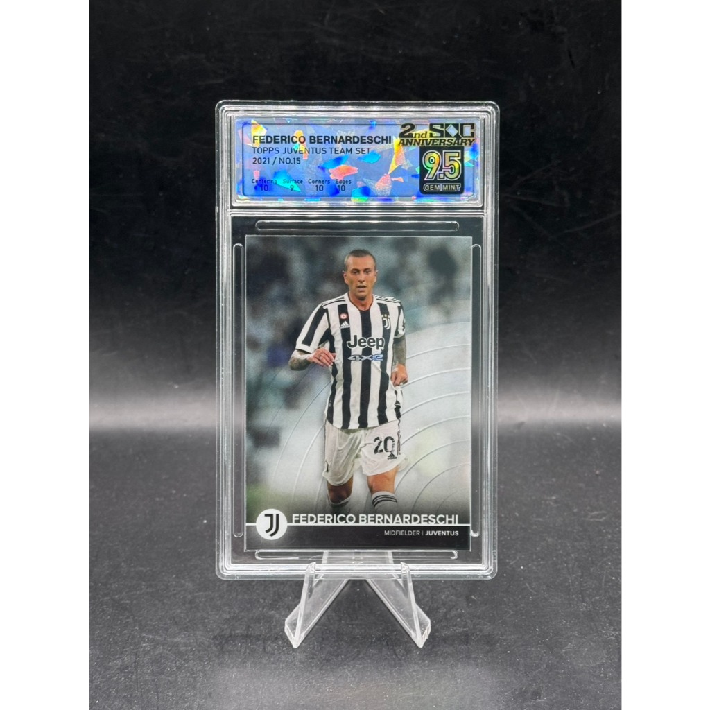 Federico Bernardeschi - 2021 Topps Juventus Team Set - 15 - SQC 9.5 Gem Mint