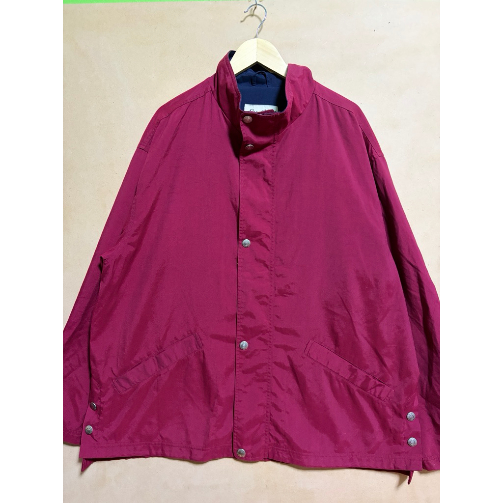 Áo khoác cổ điển Eddie Bauer Maroon / Màu hải quân Size L (Ngực 28 "Chiều dài 30")