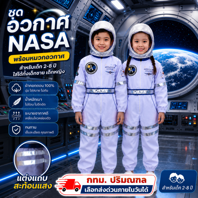 (KIDCITY) Trang phục phi hành gia trẻ em Quần áo NASA (NASA) Sự nghiệp