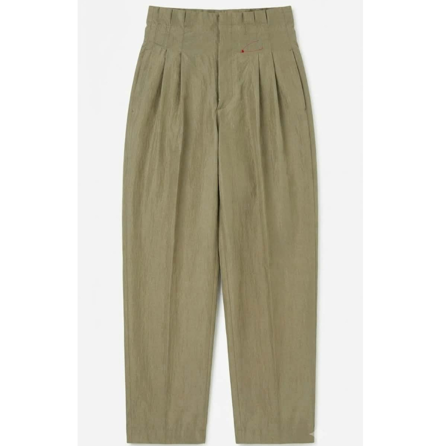 Olive Xanh Cao Cấp Quần Xếp Ly Trước zara eur s 28 Đáy 15 Hông 54 Chiều Dài 38 Inch Tay Thứ Hai Tình