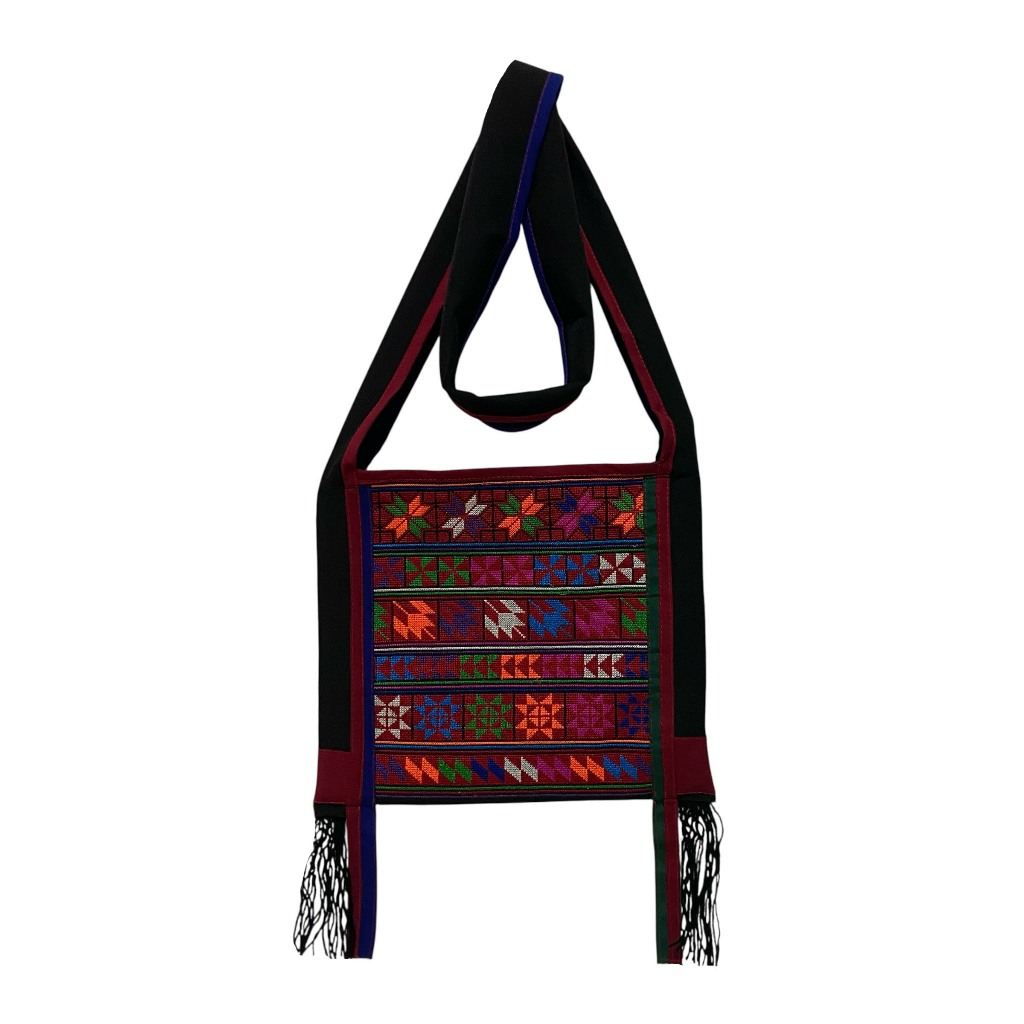Túi đeo vai Grandma Akha Tribe Brothers (Kích thước 0,5x10x8,5 inch) Top 1 Túi Zip / Bên trong 1 Túi