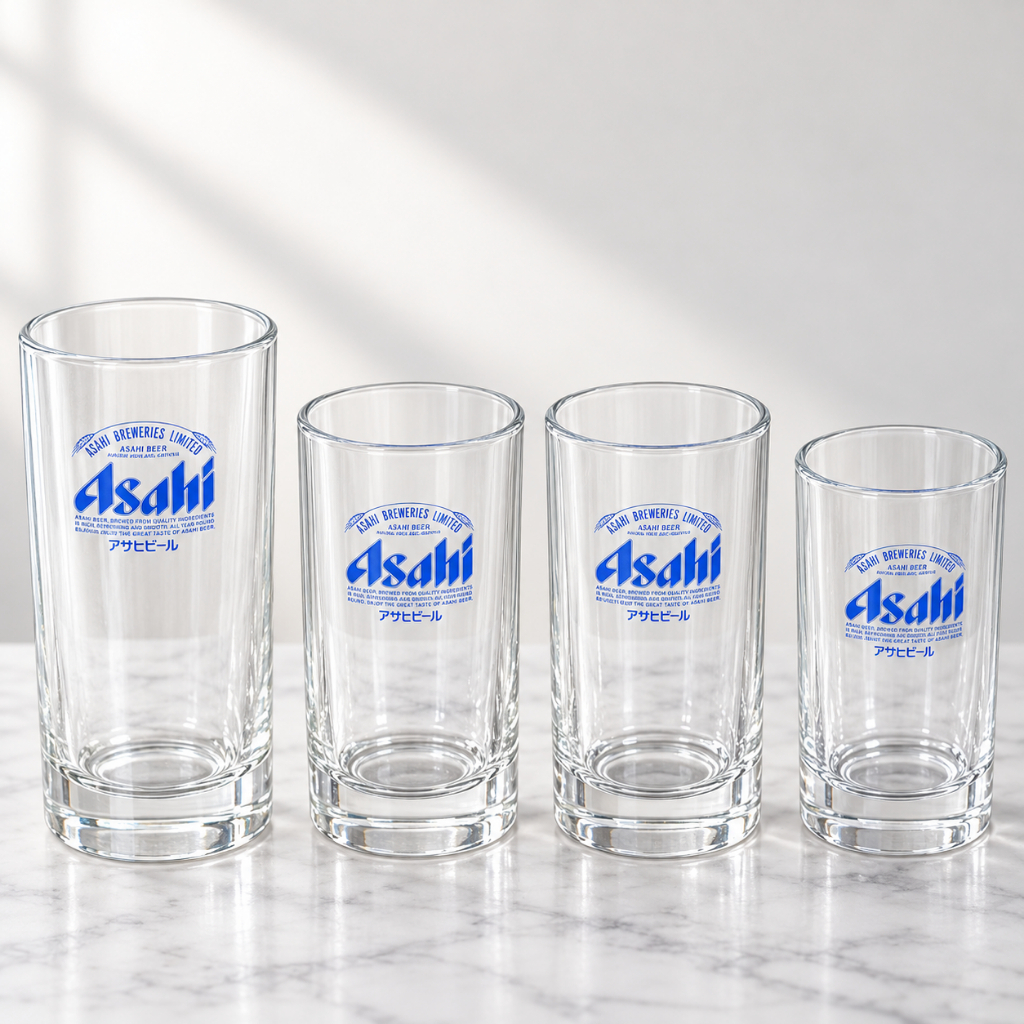 Asahi Beer Classic Blue Logo Fresh Mug có tay cầm (700-440-360ml) Phong cách Izakaya Nhật Bản đích t