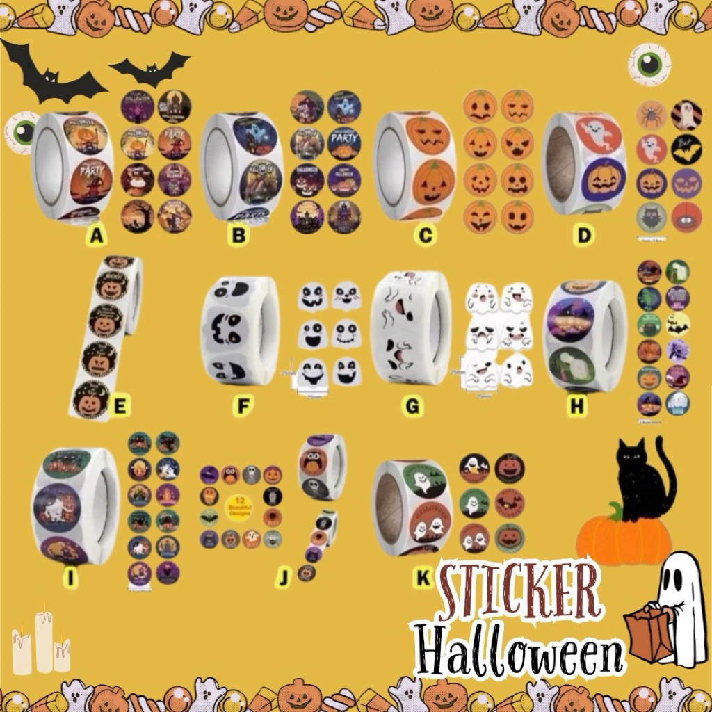 Miếng dán Halloween 500 miếng mỗi cuộn