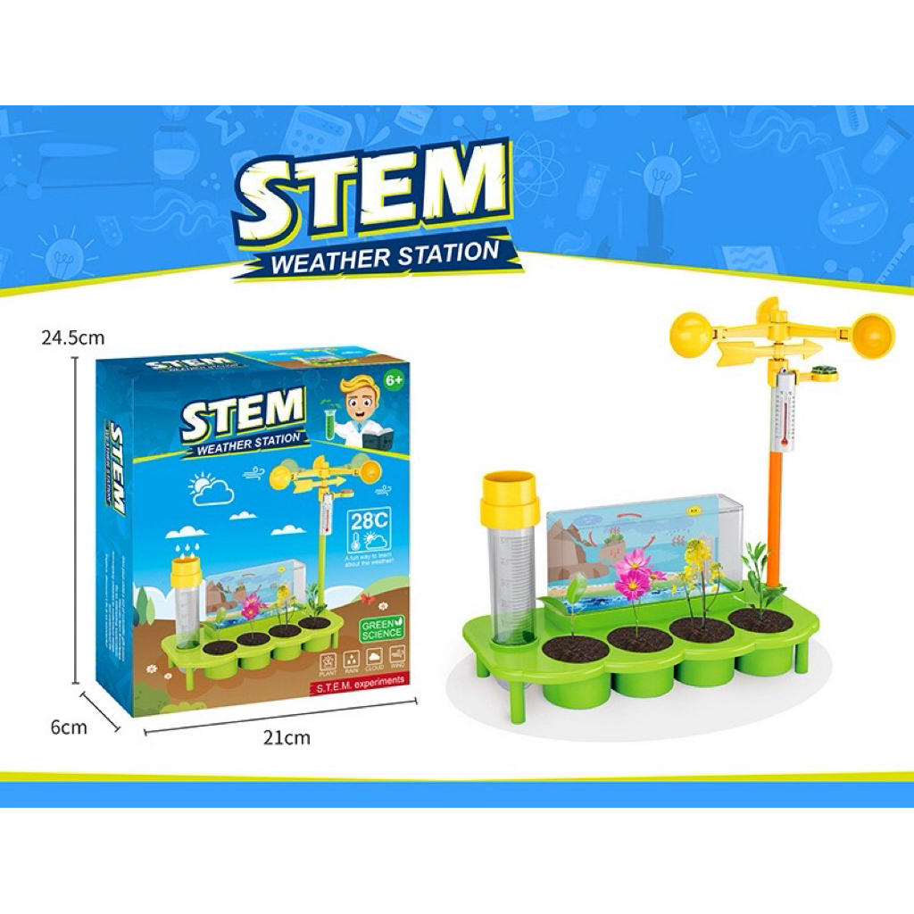 Stem Weather Station Đồ chơi khoa học dành cho giáo dục Trồng cây tăng cường độ bền và người quan sá
