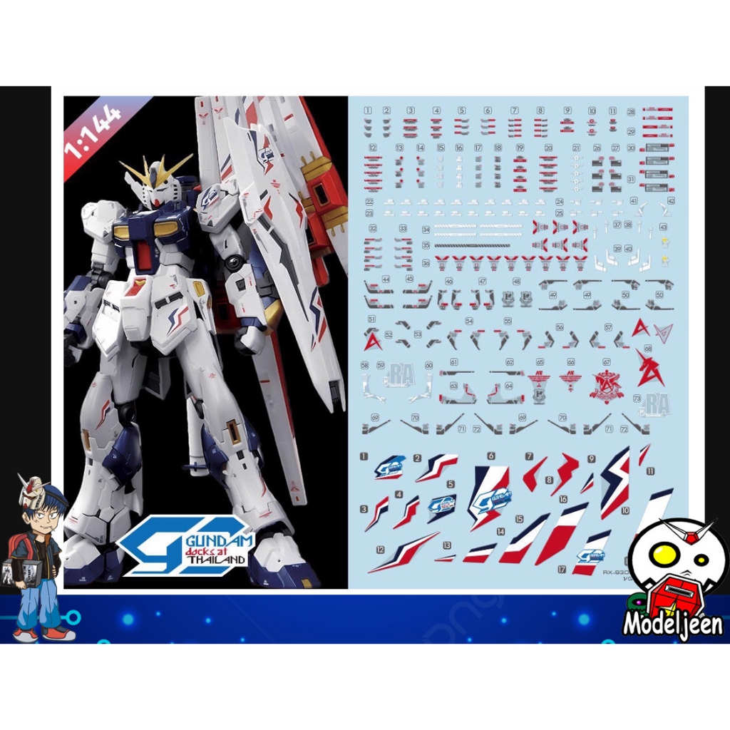 Decal RG69 Nu Gundam Ver.Gundam Dock Thái Lan