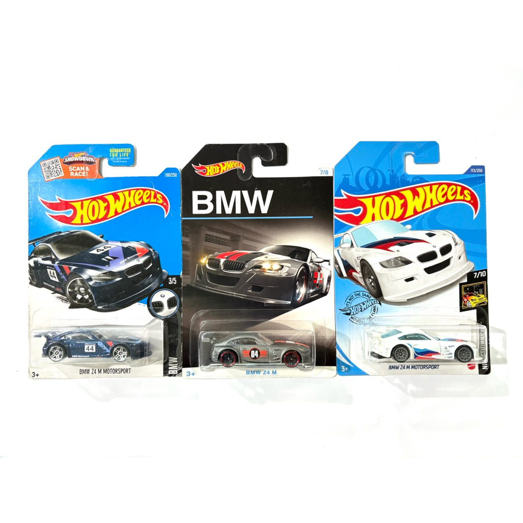 HOT WHEELS Bánh xe nóng | XE MÁY BMW Z4 M có 2 màu = Trắng. Blue Z4 ️ Gói nếp nhăn Góc nhăn Không sắ