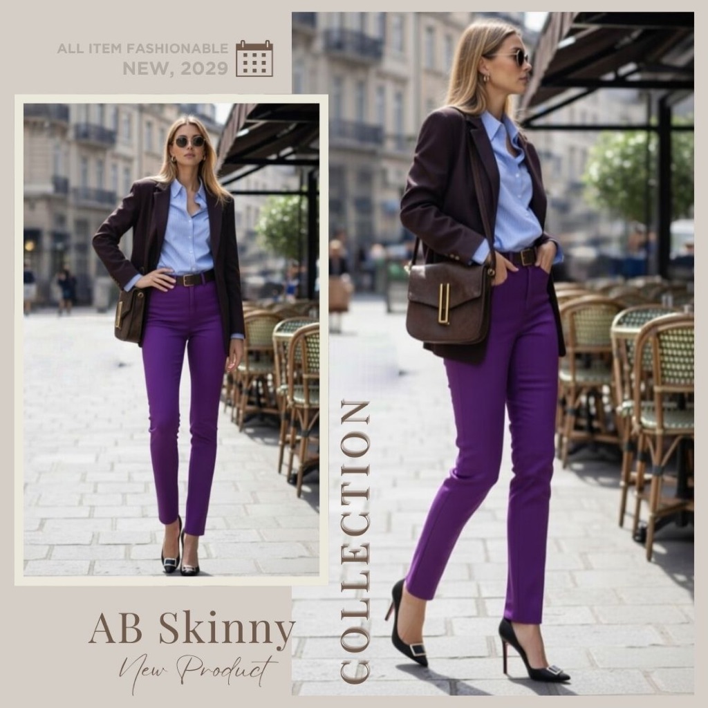 AB Skinny Bright Purple Jeans từ trang nổi tiếng 300 000 Like Women