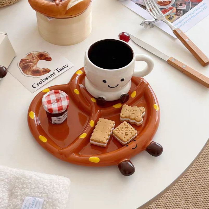 Chansuay-Beautiful Plate Divided Pretzel Ceramic