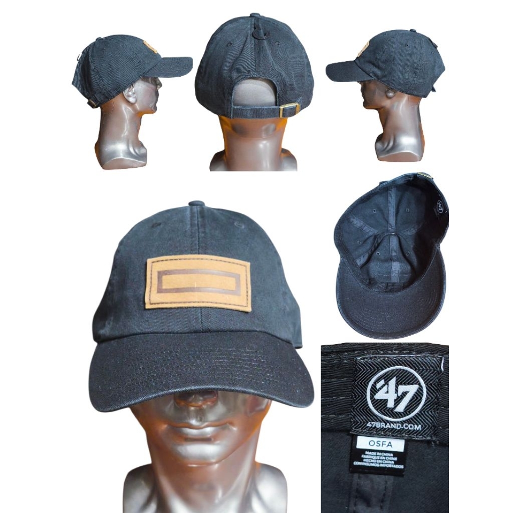 '47 Brand Clean Up Black Hat-Leather Patch Edition (Hàng mới)