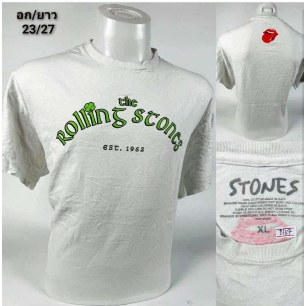Áo thun trong ảnh được cấp phép đích thực với họa tiết "Luck O 'The Stones". Ban nhạc Rock huyền tho