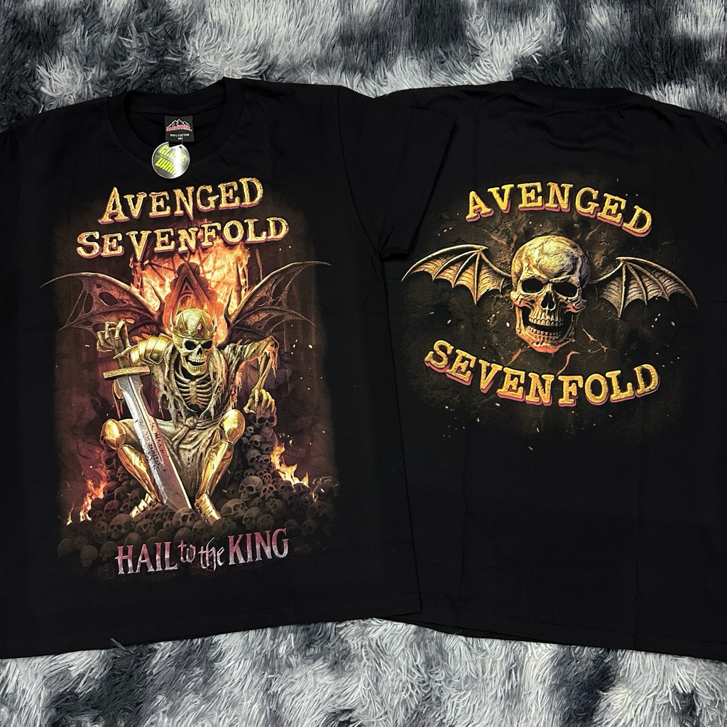 Áo thun A7X Hall to the King Glow Rocktees Label 1 Cotton