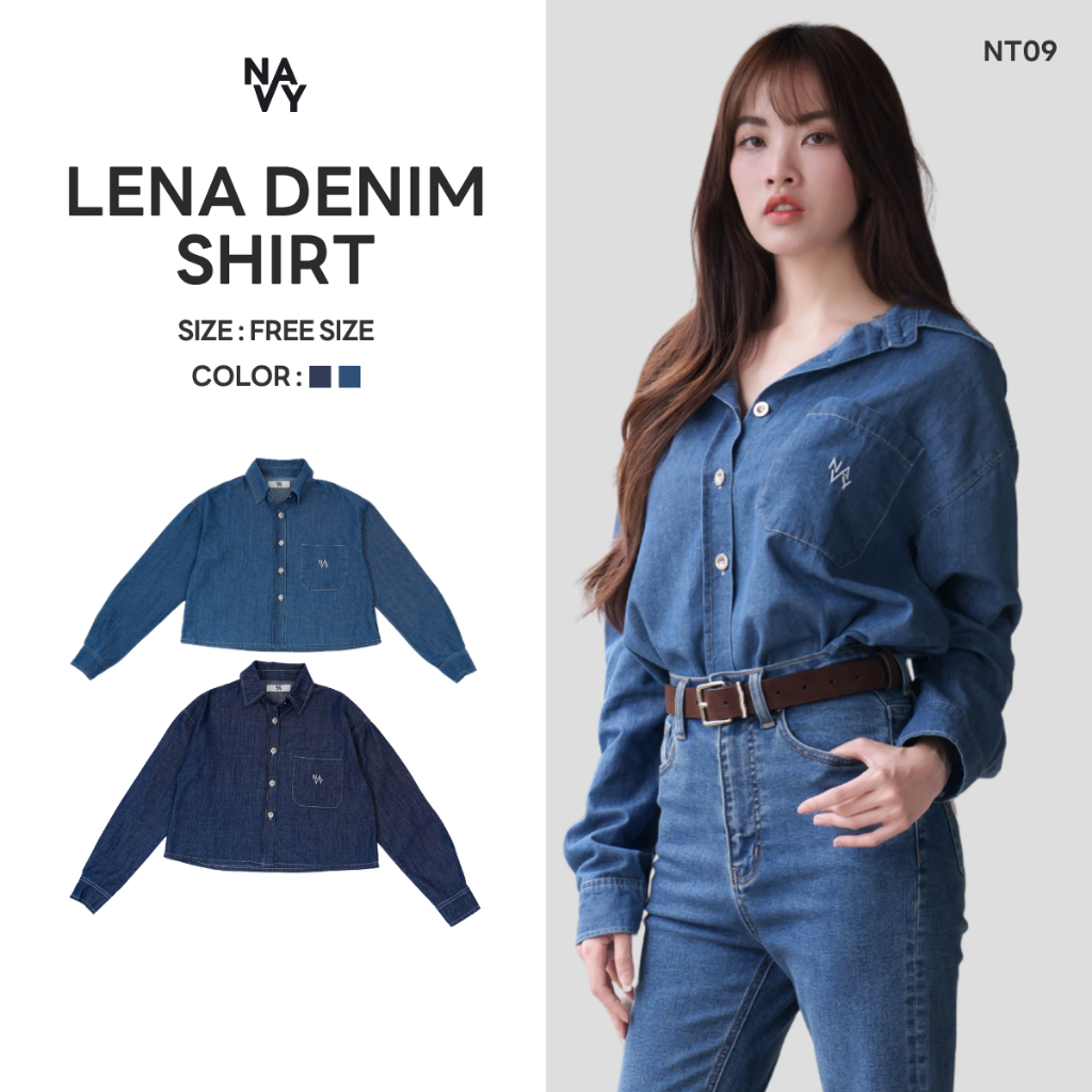 Áo sơ mi Denim NT09 Lena Crop