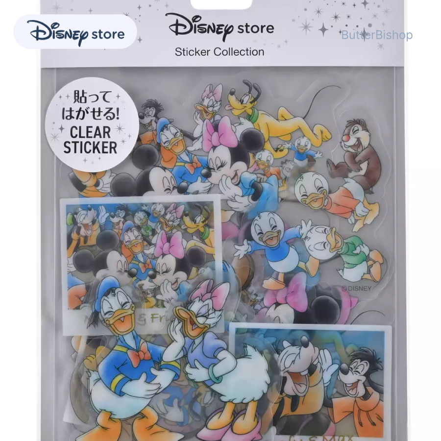 Nhãn dán Disney Mickey Minnie Guffy | LAUGH Goofy Donald Dán rõ ràng có thể tháo rời