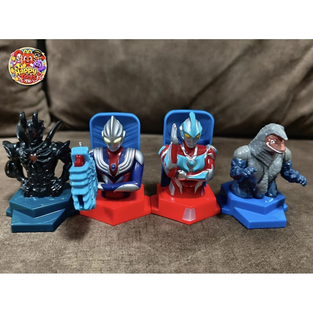 [Siêu nhân​4 Loại] Bữa Ăn Hạnh Phúc Của McDonald​ Ultraman Series 2013 Đồ chơi Mac cũ Bộ sưu tập Bữa