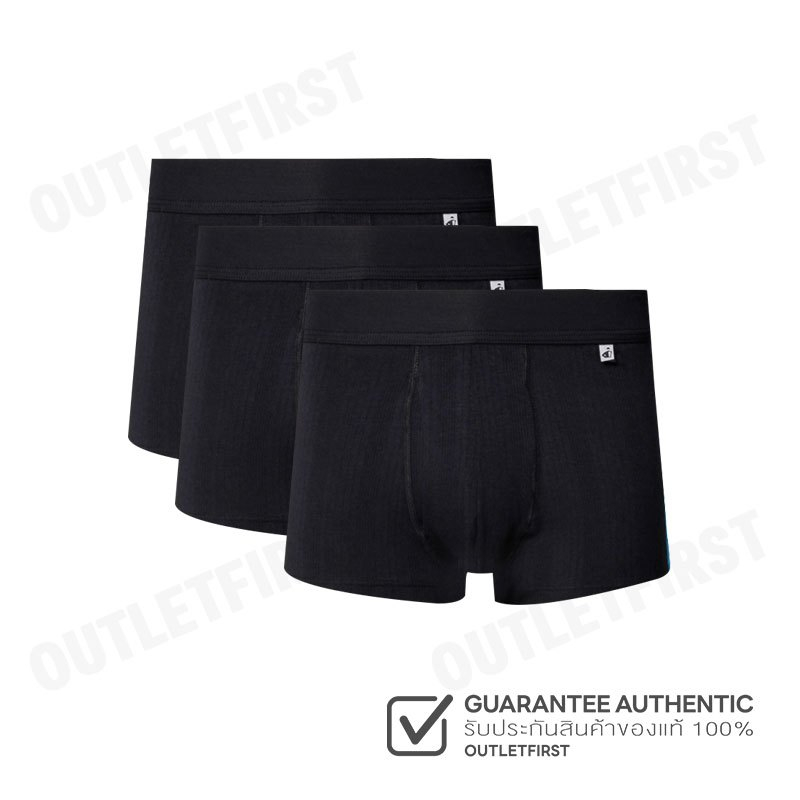 JOCKEY HYPERSOFT 360 TRUNK 3 GÓI MÃ: KU 94830 (ĐEN) Quần Short Boxer Nam