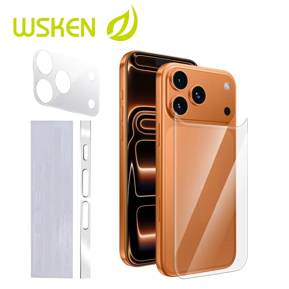 WSKEN Cho iPhone 17ProMax Phim Bảo Vệ Toàn Thân Chống Trầy Xước Camera Phía Sau Bên Cạnh Đế 17Pro / 