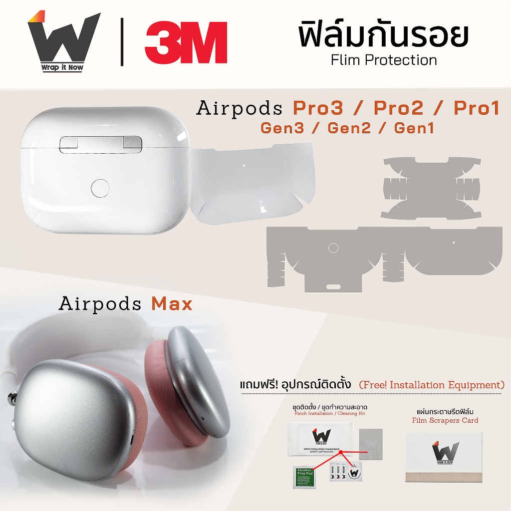 Sử dụng phim chống trầy xước cho Airpods4 / AirPodsPro / Airpod3 / AirpodPro3 / Airpod3 / Airpod Max