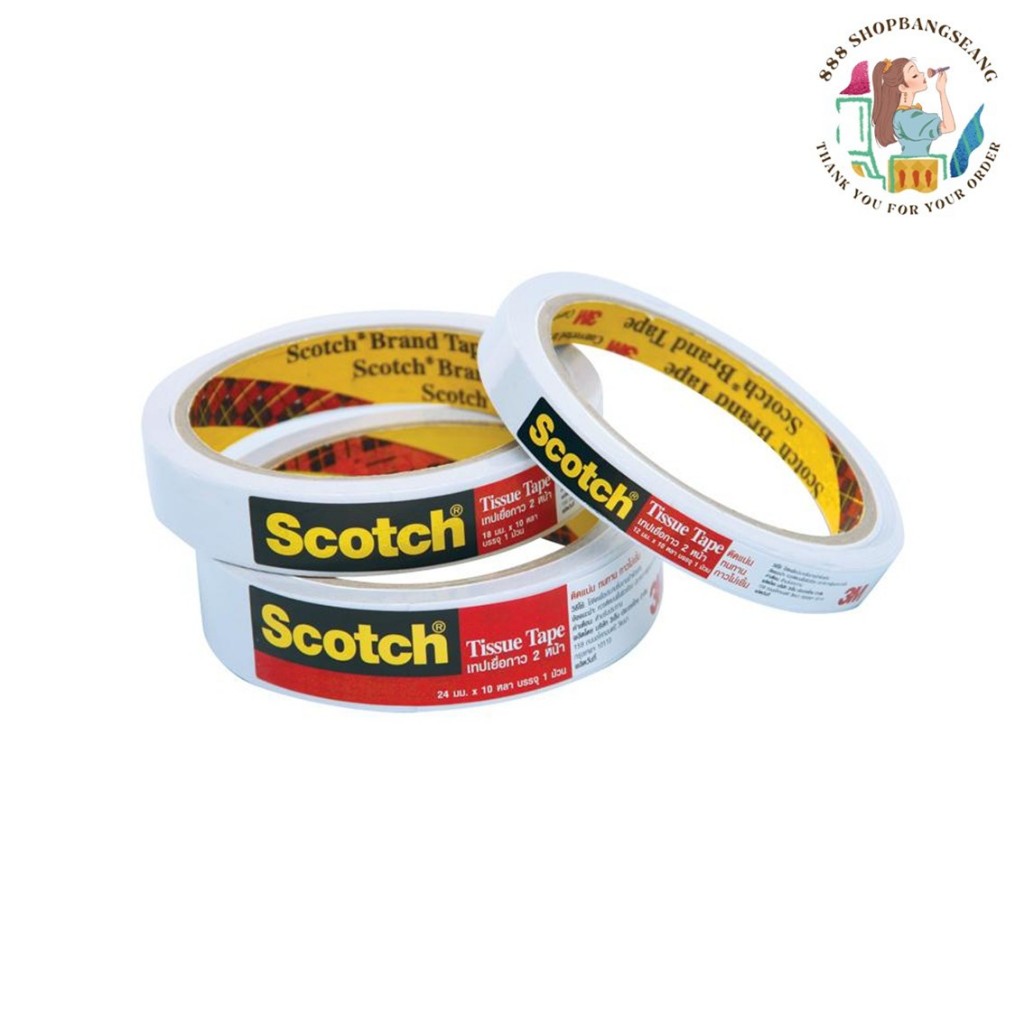 Khăn giấy Scotch 2 mặt 3M 2 mặt 777