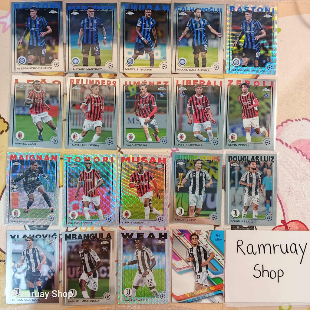 Topps UEFA 2024 Calcio Serie A Inter Milan AC Juventus Thẻ bóng đá Giao hàng nhanh