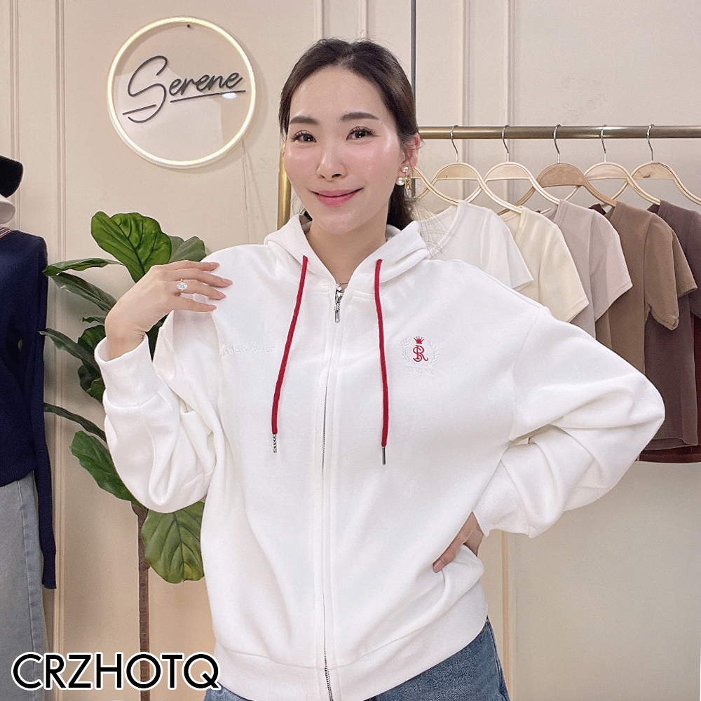 Áo Hoodie mùa đông Serene 's Choice Áo Hoodie dài tay phía trước có khóa kéo dài tay
