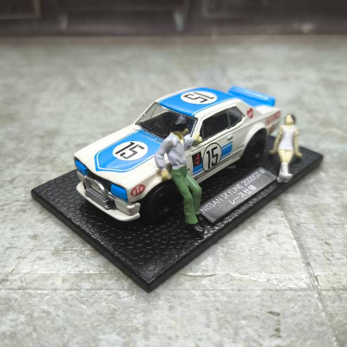 Mẫu xe kim loại Bourbon 1 / 72 Nissan Skyline 2000 GTR Race Spec