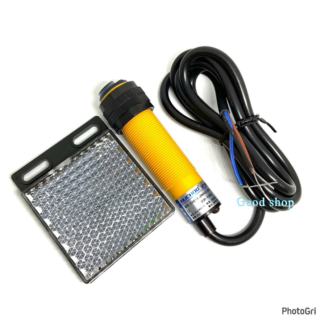 E18-R2N1 E3F-R2N1 Có Phản Quang. Bắt Khoảng Cách 2 Mét Cảm Biến Công Tắc Ảnh