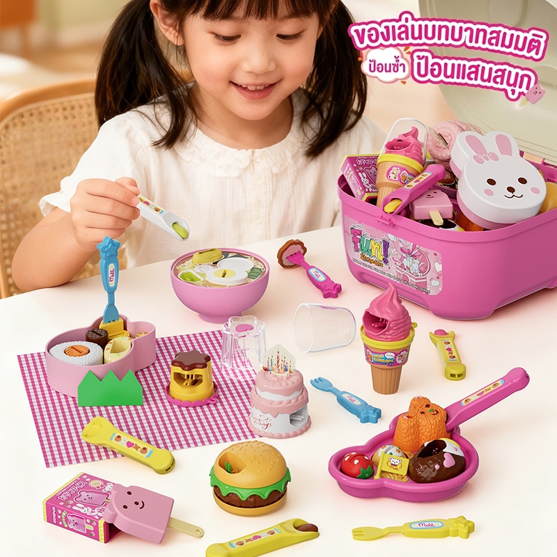 Bộ đồ chơi cho ăn 8 món Ramen giả vờ chơi đồ chơi có hộp lưu trữ