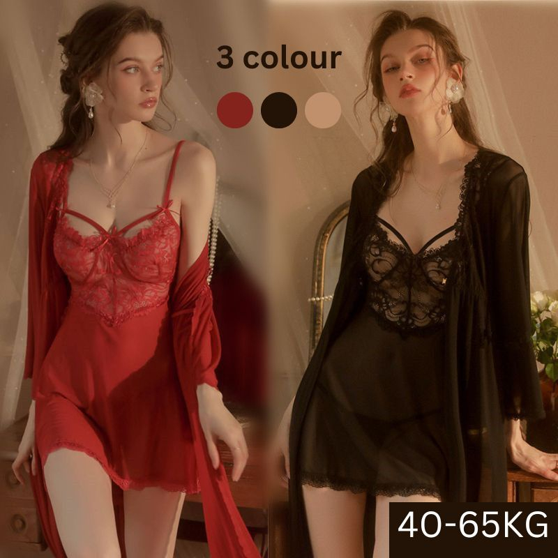 Aveline Bộ Đồ Ngủ Gợi Cảm Phong Cách Hàn Quốc Đầm Satin Nữ TH-MS503
