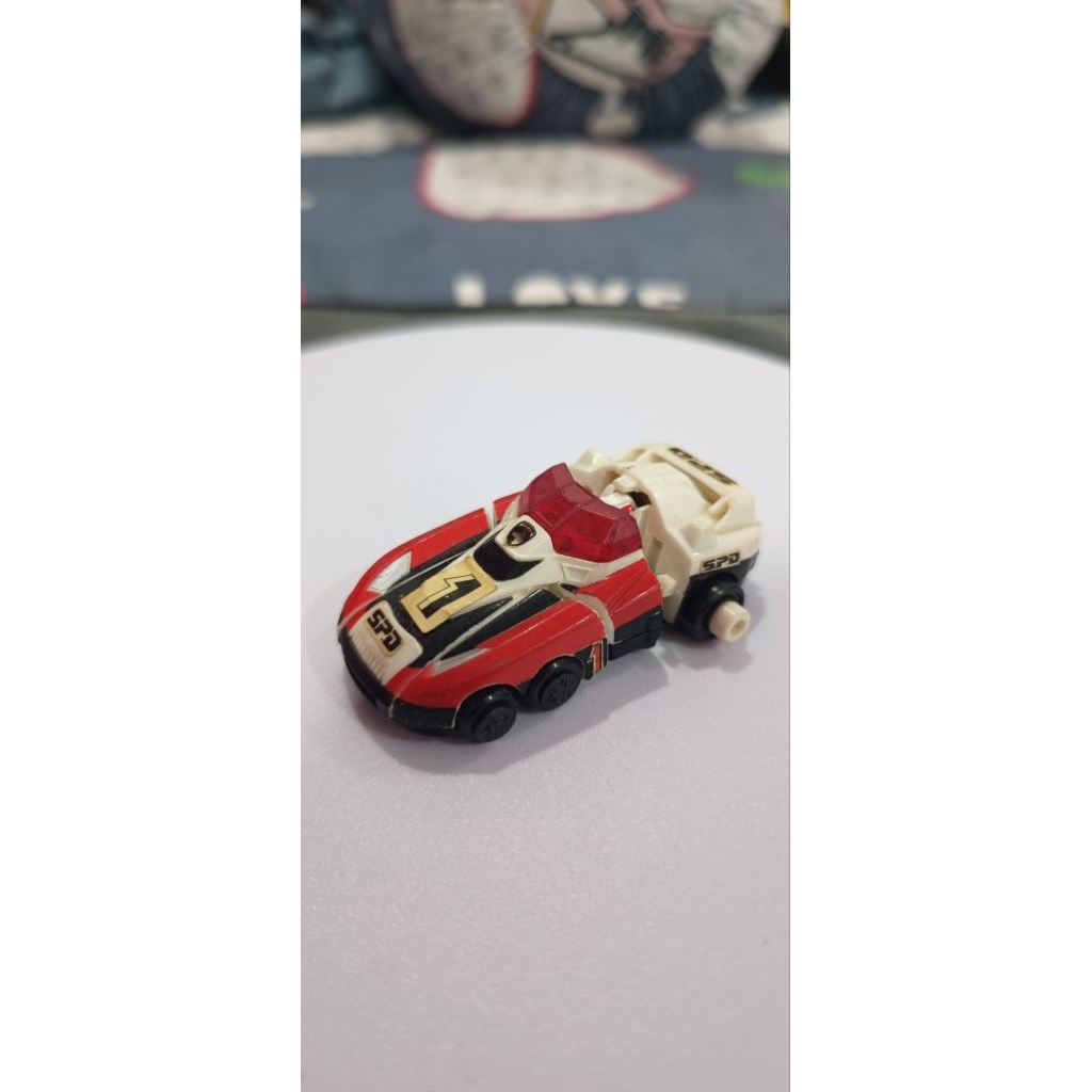 Pat Striker Từ DX Tokusou Sentai Dekaranger Series Số "1" Và S.P.D. Logo. (Cảnh sát đặc biệt Dekaran
