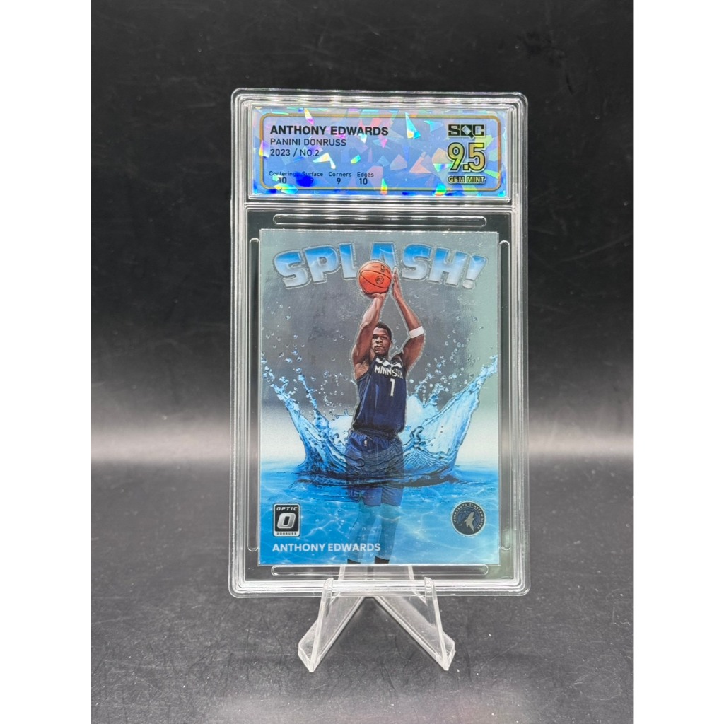 * * Anthony Edwards - 2023 Panini Donruss Optic - 2 "Splash" - Bạc hà đá quý SQC 9.5 * *