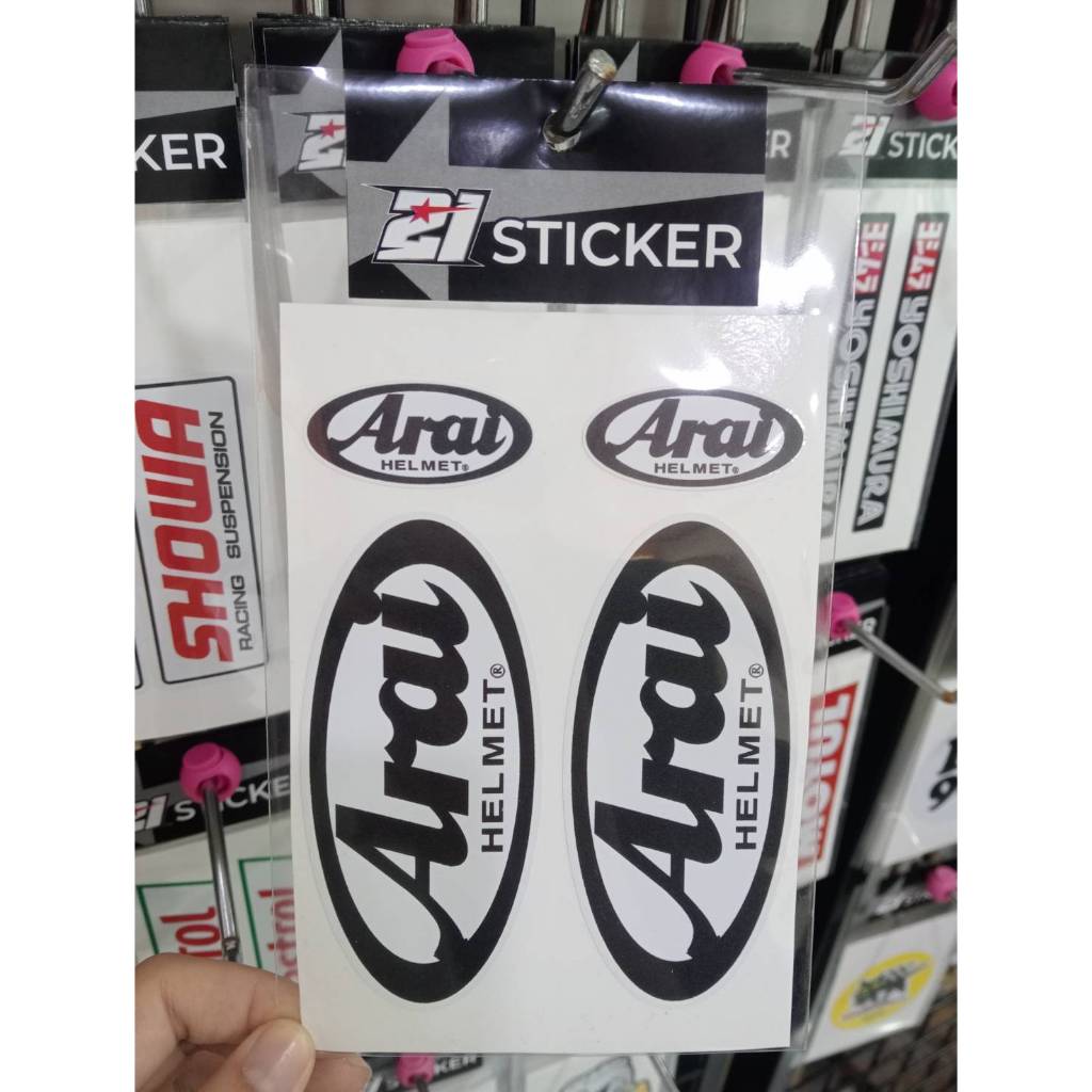 Nhãn dán trang trí xe máy Arai HELMET