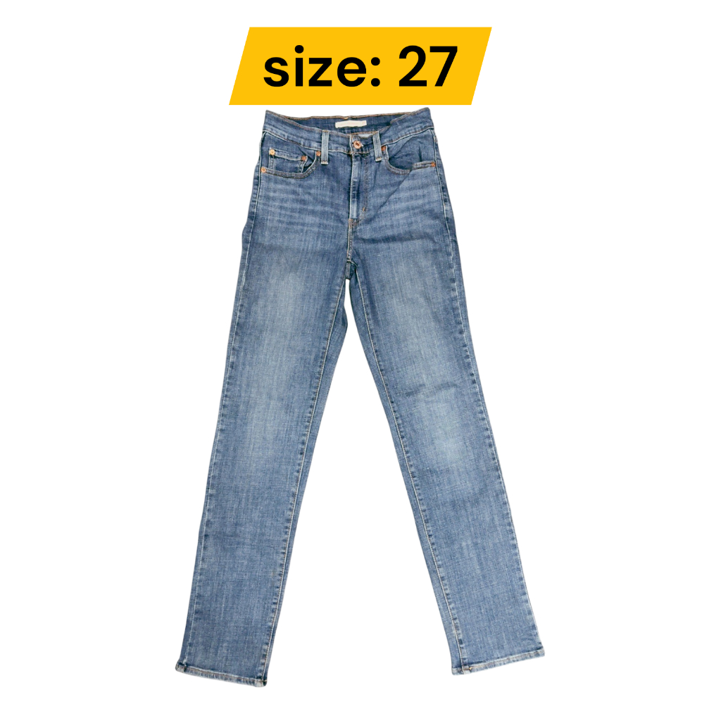 LEVI'S Quần jean nữ Levi 's cạp cao 27 hông 34 "Chiều dài 42" Mã cũ Sw27
