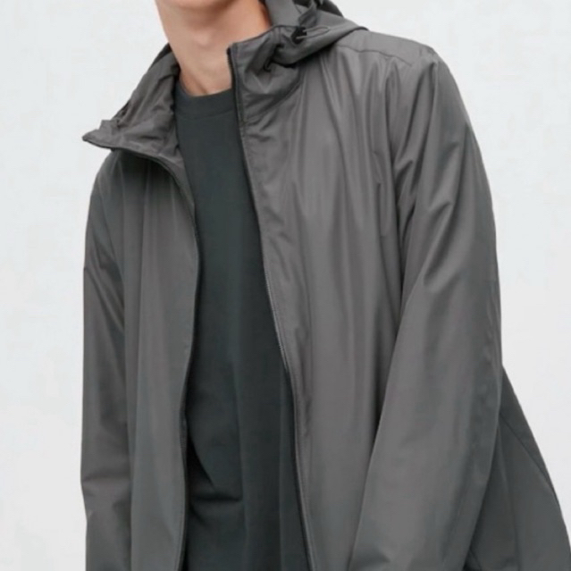(Chuyển tiếp) Áo khoác Parka lót Uniqlo Smooth Jersey màu xám (Size S)
