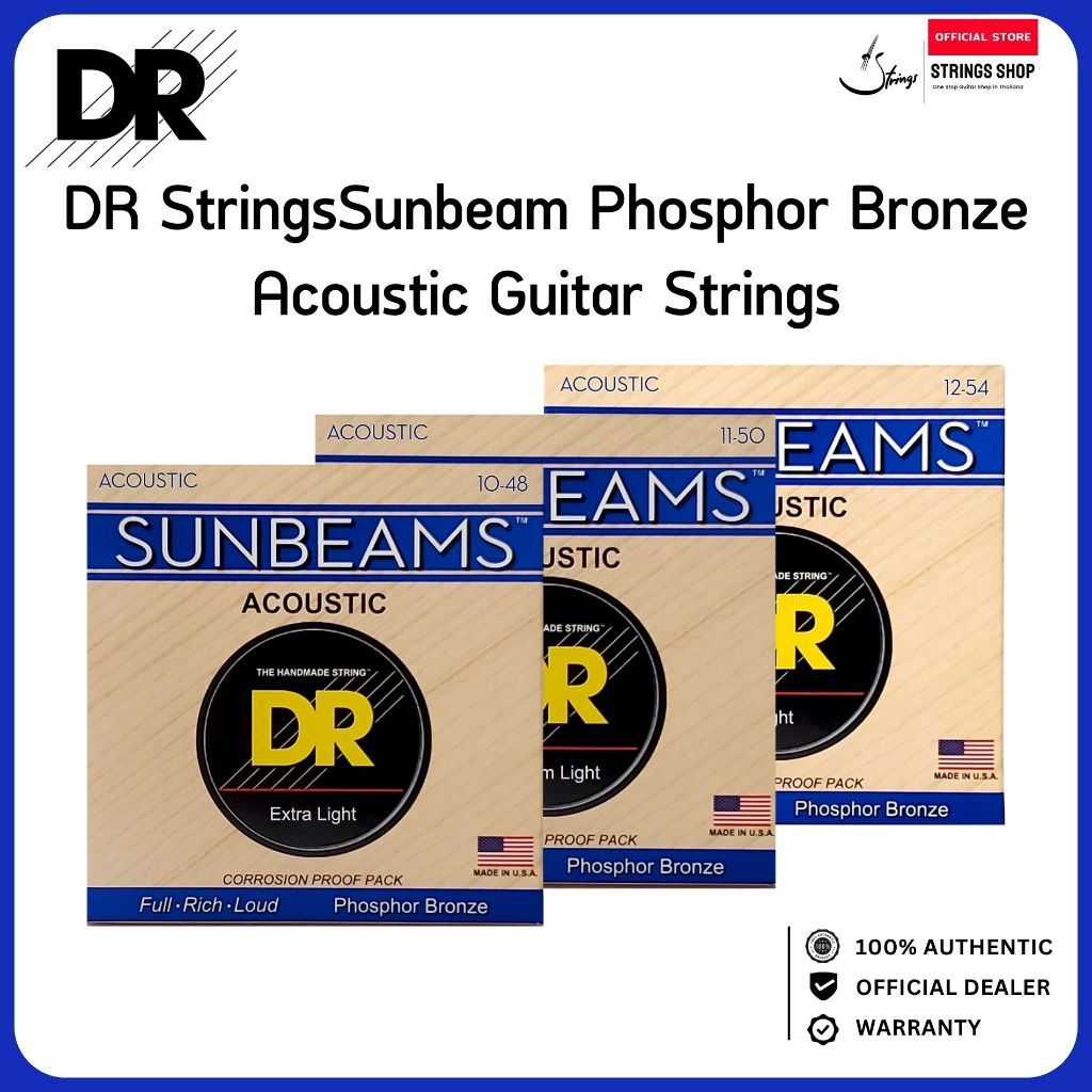 DR Strings Sunbeam Phosphor Dây đàn Guitar Acoustic bằng đồng