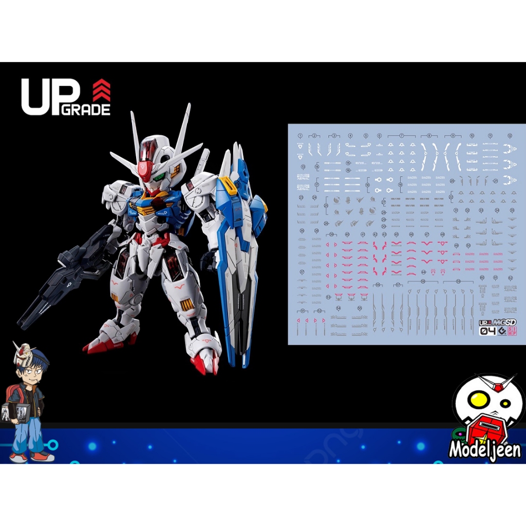 248 Decal nước MGSD Gundam Aerial ❈ ่ ♕ ้ ◕ S.I.M.P. Decal mô hình