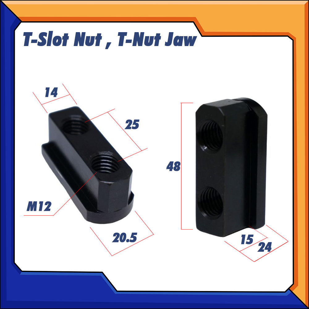 T-Nut T-Slot Cho Máy Tiện CNC Chuck 8 "Đầu Kích Thước Đặc Biệt
