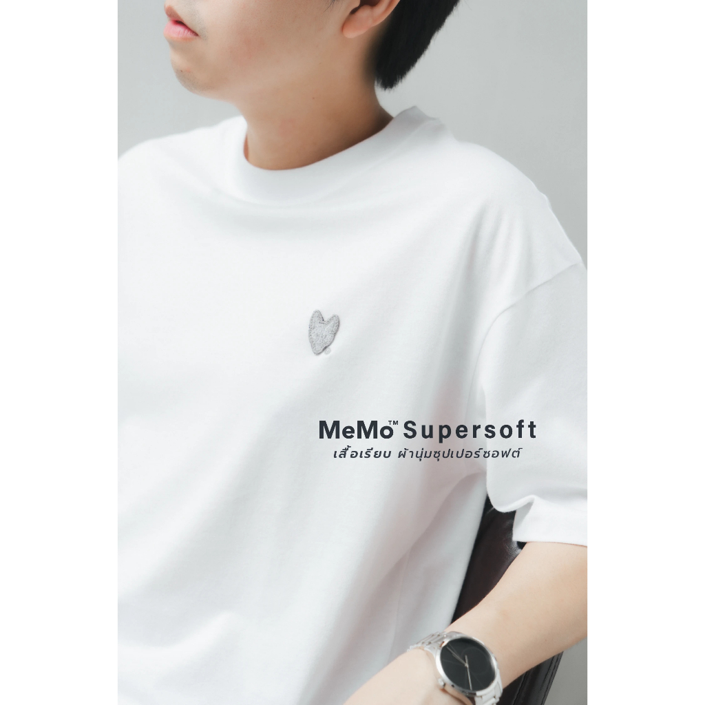 AEIOU Memo Standard Supersoft Mới Iconic & Fox Logo Áo thun trơn có thêu nhỏ