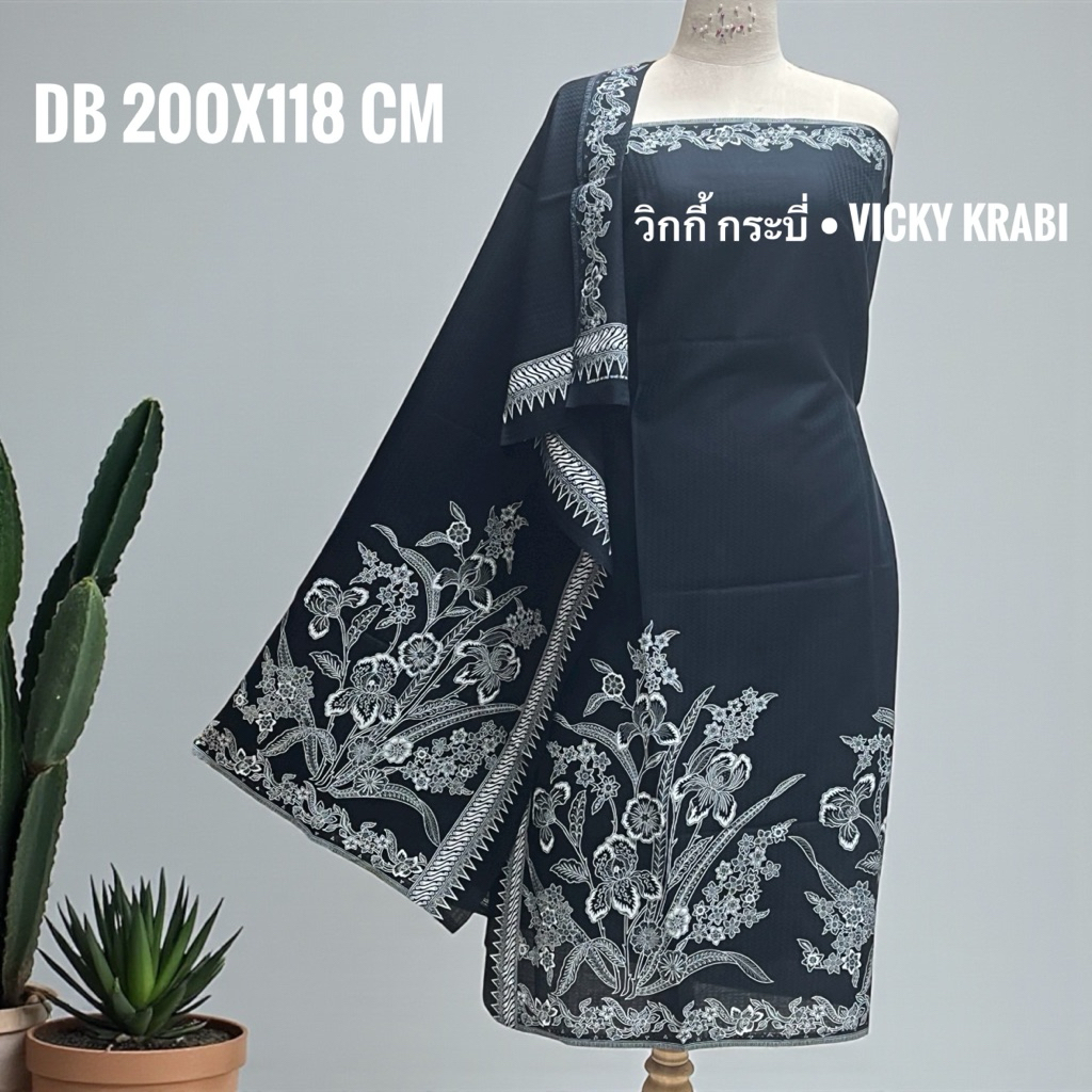 Vải Batik Hoa Đen Trắng Dobby Premium 200 118 Cm. Vải Mềm Thích Hợp Cho Nghi Lễ Làm Bằng khen Đền Mà