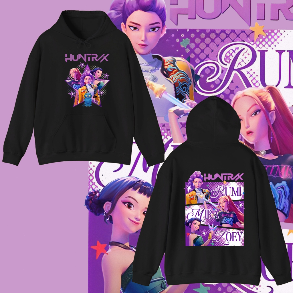 Baju Áo hoodie Kpop Demon Hunters Baju Kpop Huntrix Áo sơ mi Rumi Zoey Mira Huntrix ❈ Áo hoodie Top 