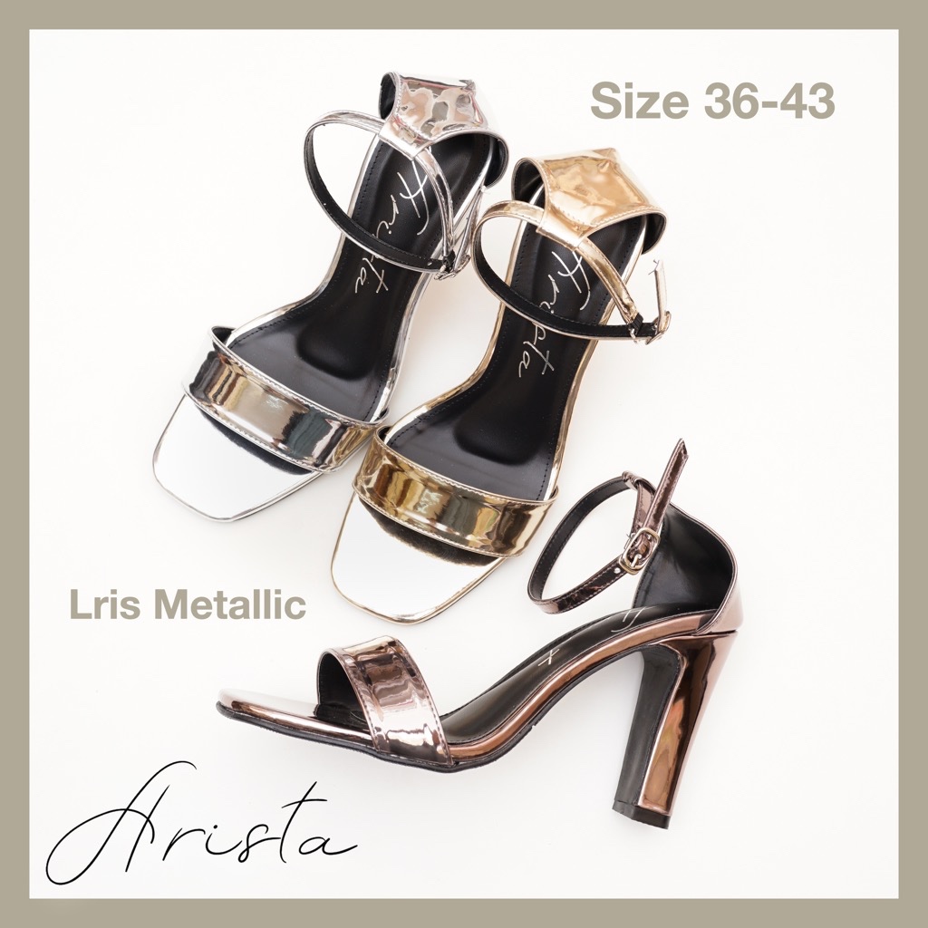 Arista Model Lris Metal (ART001-1) Giày Cao Gót 3.5 Inch Màu Dễ Dàng Đi Bộ Tiệc Đẹp