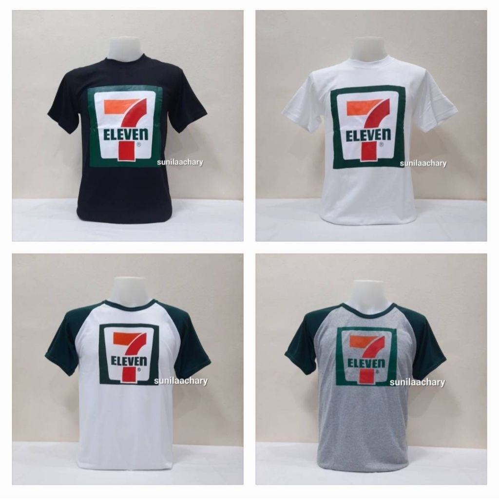 Áo thun in màn hình bằng vải Cotton họa tiết 7-11 7-Eleven